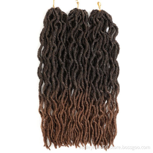 100% Synthetic Kanekalon Fiber 18 Inches Straight Faux Braids Locs Crochet Hair